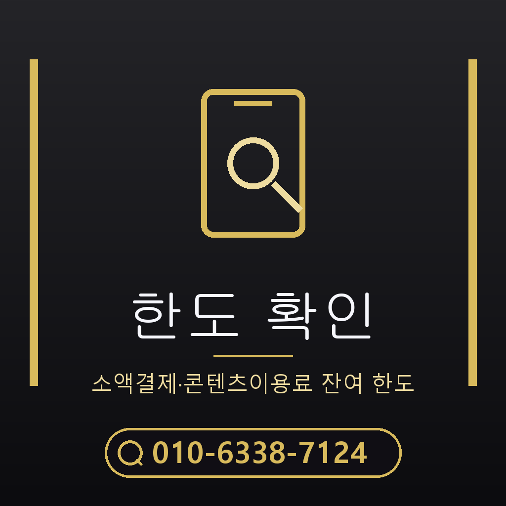 소액결제 한도 확인